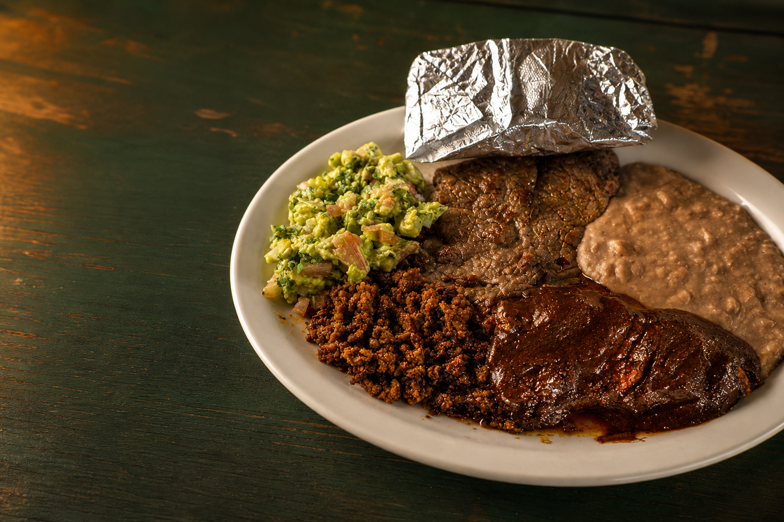 Oaxaca-style Mexican plate at La Lupita